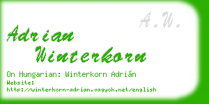 adrian winterkorn business card